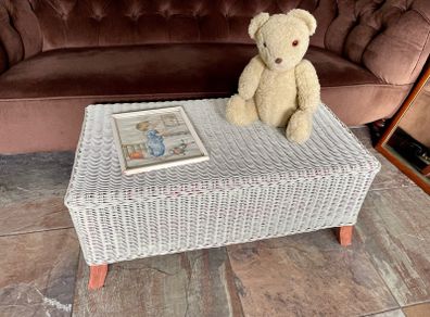 Sturdy Versatile Rattan and Bamboo Low Bench
