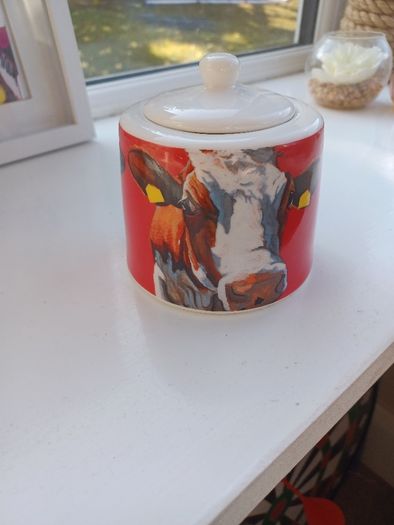 Eoin O Connor Cow Themed Sugar Pot