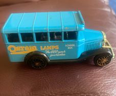 Vintage 70's Matchbox "Kelloggs Rice Krispies" Van and 90's Corgi "Osram Lamps" Bedford School Bus 6 Euro EACH