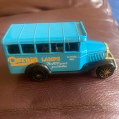 Vintage 70's Matchbox "Kelloggs Rice Krispies" Van and 90's Corgi "Osram Lamps" Bedford School Bus 6 Euro EACH