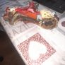 Antique Cast Iron Professor Pug Frogs Great Bicycle Feat Mechanical Bank Image 5