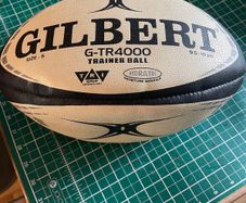 Gilbert Rugby G-TR 4000 Training Ball - Black - Size 5