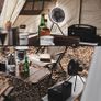 BRAND NEW Stand Air Cooling Fan with Night Light Outdoor Camping Image 3
