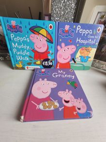 set of 3 peppa pig board books