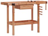 Carpentry Workbench with Drawer and 2 Vices Hardwood
