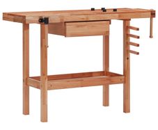 Carpentry Workbench with Drawer and 2 Vices Hardwood