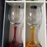 Newgrange Living Set of 6 Rainbow Coloured Stem Wine Glasses Image 3