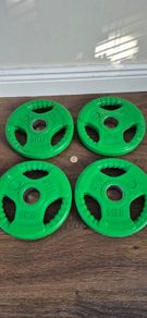 set of 4x5kilo coloured olympic plates