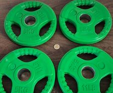 set of 4x5kilo coloured olympic plates