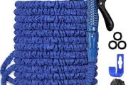 100FT Expandable Garden Hose Pipe,Flexible Expanding Magic Hose with 3/4", 1/2" Fittings,Garden Hose with 7 Function Spray Nozzle (FREE POSTAGE)