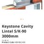 Keystone Cavity Lintel S/K-90 3000mm Image 3