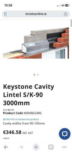 Keystone Cavity Lintel S/K-90 3000mm