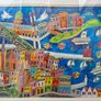 Stunning Large Original signed Painting(2004) of Dublin Bay by Irish Artist Simone Walsh Image 4