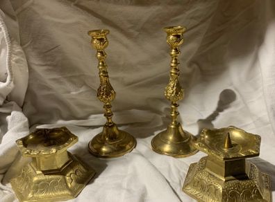 brass set of candle holders