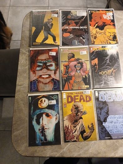 Walking Dead comic bundles/joblots 15 comics including a Adlard signed issue variants plus keys.