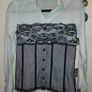 White Shirt with Black Lace Size Small Image 9