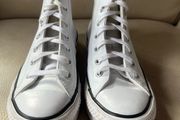 Converse Chuck Taylor Lift Leather Hi Top Trainers