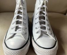 Converse Chuck Taylor Lift Leather Hi Top Trainers