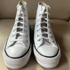 Converse Chuck Taylor Lift Leather Hi Top Trainers