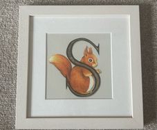 S is for Squirrel by Irish artist Belinda Northcote