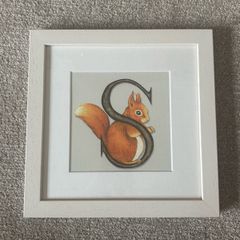 S is for Squirrel by Irish artist Belinda Northcote