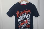 Boys Navy Printed Logo Short Sleeve Top - Age 8 Years