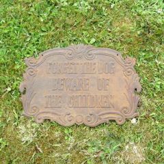 Vintage, Original Double sided cast iron hanging sign