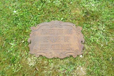 Vintage, Original Double sided cast iron hanging sign