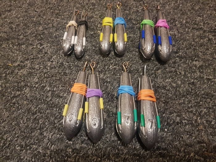 FISHING Grip weights 3oz 4oz 5oz 6oz 7oz. 85g 110g 140g 170g 200g