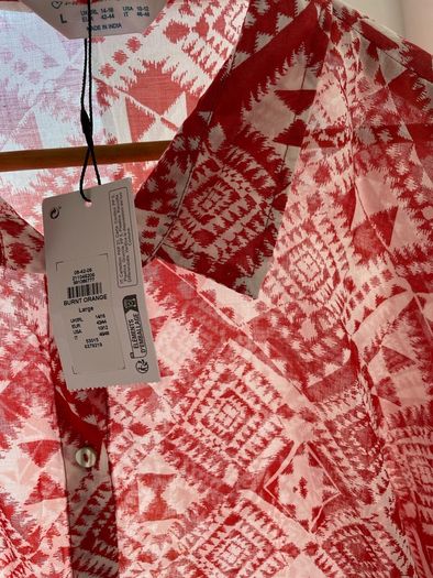 Primark ladies lightweight blouse burnt orange size 14 to 16