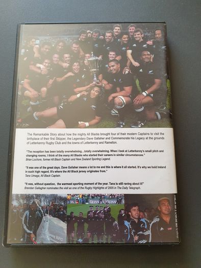 Letterkenny Rugby Club Legacy of The All Blacks Dave Gallagher DVD New Zealand