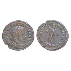 Constantinus I The Great  306-337 AD AE18mm 2,6g Treveri  mint Sol