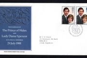 1981 Great Britain Celebrating The Royal Wedding HRH The Prince of Wales and Lady Diana Spencer Royal Mail First Day Cover (FDC) (ex FE Dixon)