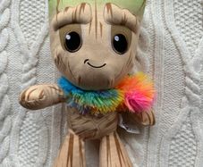 Marvel Studios Cute Baby I Am Groot Feather Boa Plush Used Please look at the pictures