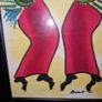 Signed African Batik art framed Image 3