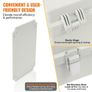 Outdoor Electrical Junction Box, 300 x 200 x 180 mm, ABS Plastic Electrical Enclosure Box with Hinged Cover Stainless Steel Latch Image 2
