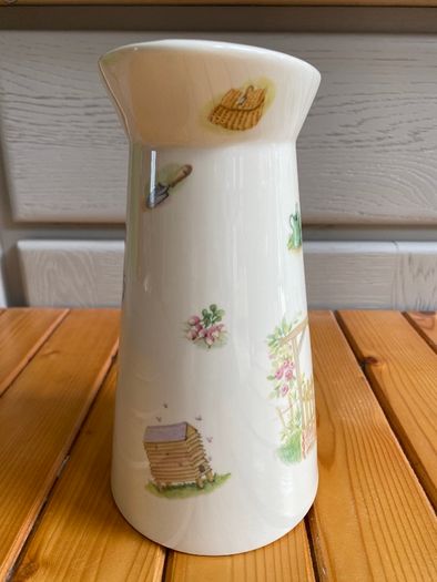 Beautiful Rare Vintage Aynsley Fine Bone China Edwardian kitchen garden - Jug and Wash Bowl