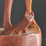 African Wooden Gazelle Antelope Calf Hand Carved Safari Sculpture Image 2