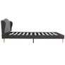 Bed Frame Dark Grey Fabric 135x190 cm Image 4