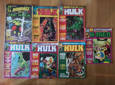 Rampage magazine starring The Hulk - Marvel comics from 1978,1979 and 1980