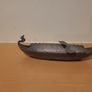Vintage Handstopt Pewter Norwegian Viking Long Ship Image 5