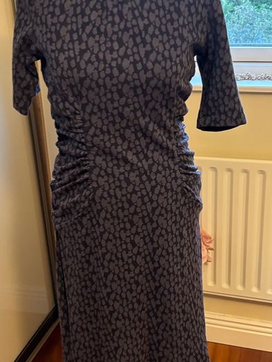 Hobbs Fitted Dress with side Rucking - Size 12
