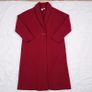 Carolyn Donnelly Cherry Red Shawl Collar 100% Wool Long Coat Overcoat 10UK/38EU Image 10