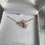Tipperary crystal rose gold bar necklace Image 2
