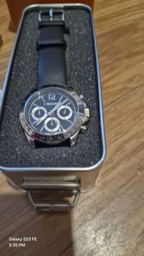Heineken chronograph watch with leather strap