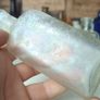 470 - Set of 6 Vintage Clear Glass Cork Screw Top Collectible Decorative Bottles Image 8