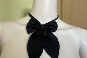 Neckline bow tie decoration