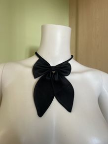 Neckline bow tie decoration