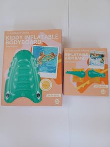 New Inflatable Bodyboard and Armbands Age 3-6