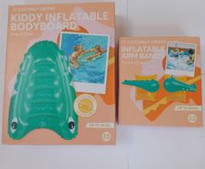 New Inflatable Bodyboard and Armbands Age 3-6